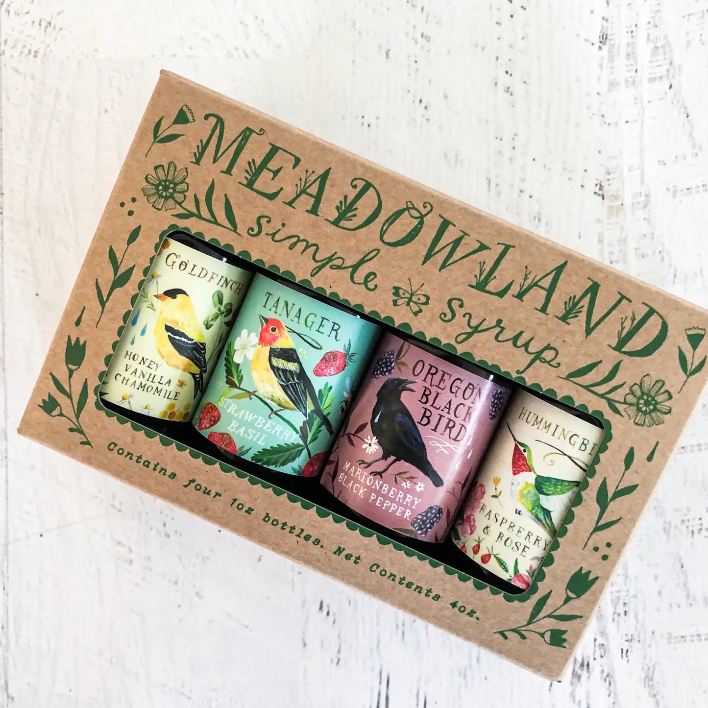 Sweet Bird Simple Syrup Collection Sampler Pack (Set of 4)