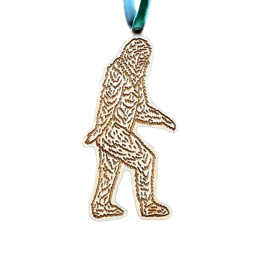 Bigfoot Lasercut Wood Ornament