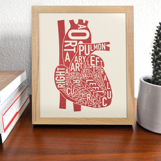 Typographic Heart 8" x 10" Print