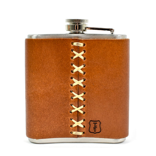 Chicago Street Map Leather Wrapped Flask