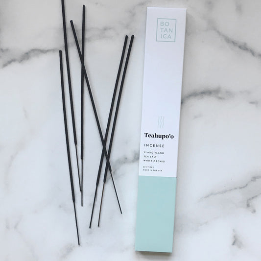 Teahupo'o Ylang Ylang, Sea Salt, White Orchid Incense Sticks (Pack of 20)