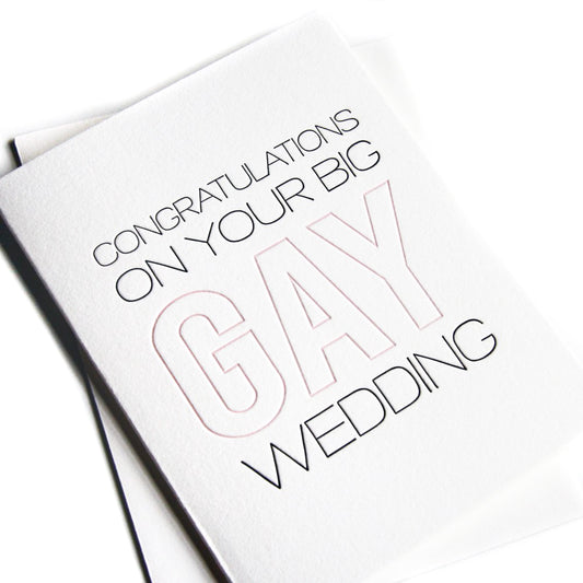 Congratulations on Your Big Gay Wedding Card