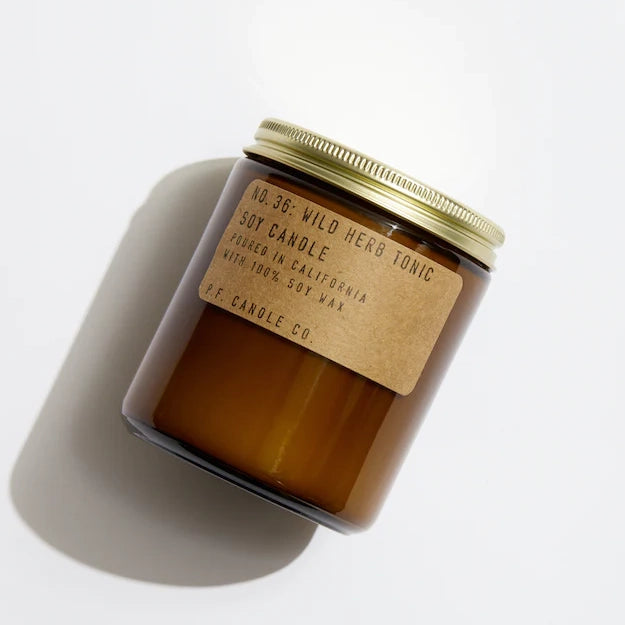 Wild Herb Tonic Amber Jar Soy Candle