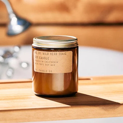 Wild Herb Tonic Amber Jar Soy Candle